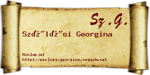 Szőlősi Georgina névjegykártya