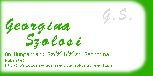 georgina szolosi business card